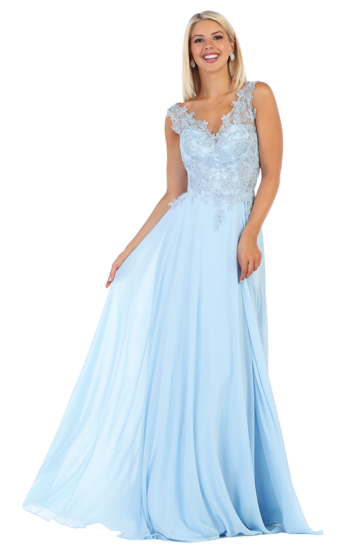 PROM FLOWY FORMAL EVENING GOWN ...